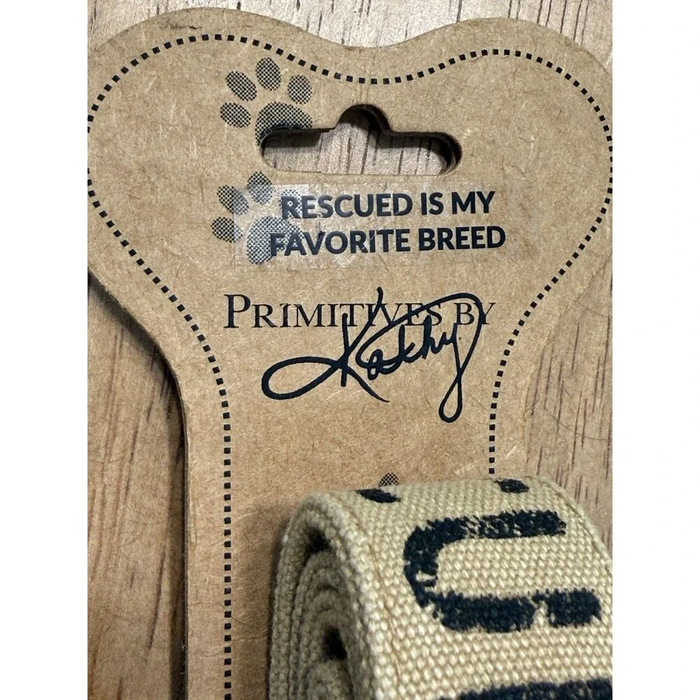 Rescued is my Favorite Breed dog leash lead primitives by kathy